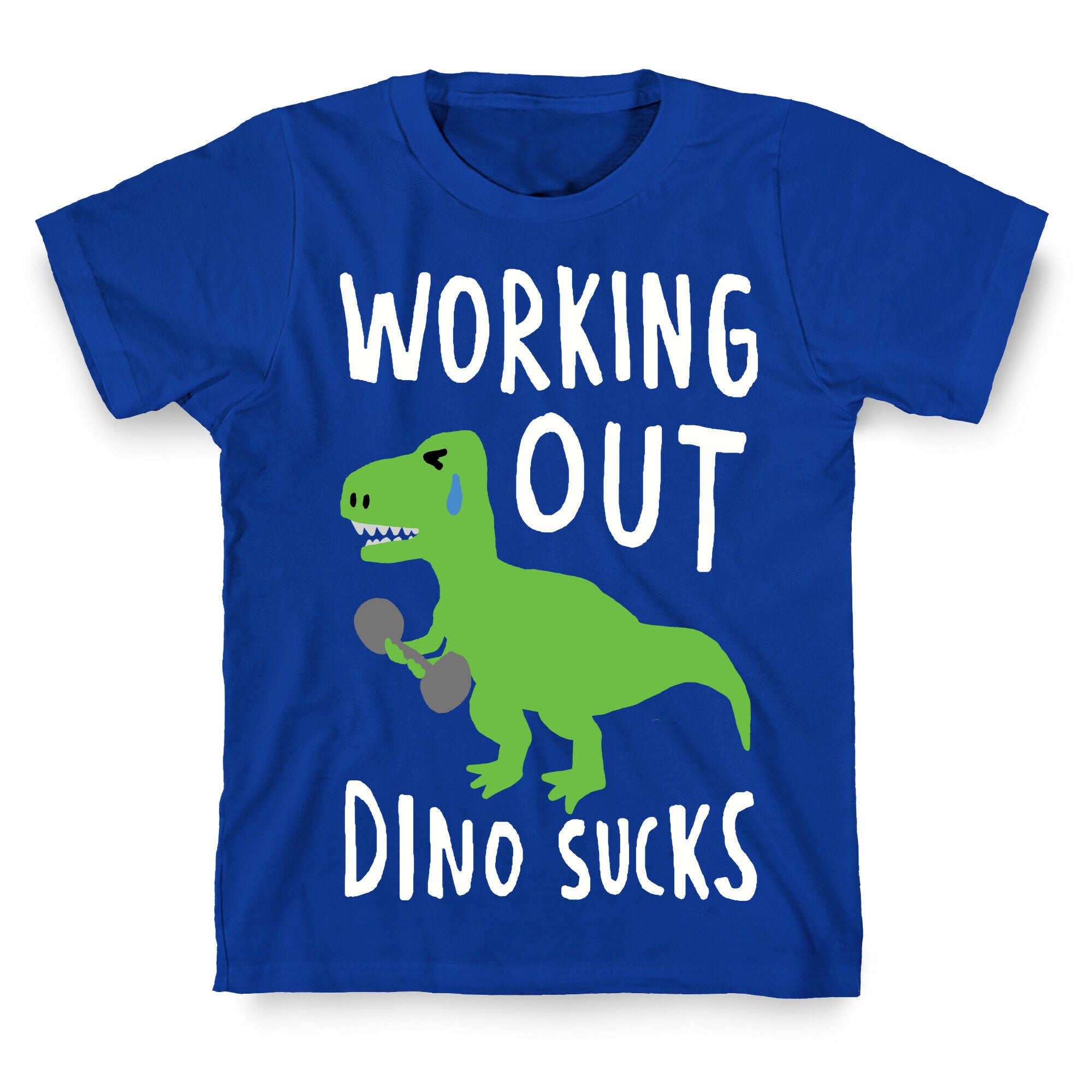 Working Out Dino Sucks Dinosaur T-Shirt